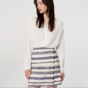 Loft Fringe Strip Wrap Skirt